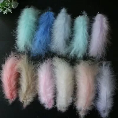 Soft Fluffy Plume Feather - DIY Creative Decoration Jewelry Accessories 100PCS • $7.97