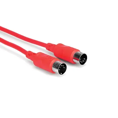 Hosa MID-303 MIDI Device Interconnect SysEx Cable 5-pin DIN To Same Red 3' Ft • $7.95