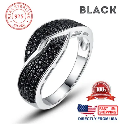 Women's Sterling Silver Crisscross Micro Pave Cubic Zirconia Cocktail Ring • $38.50