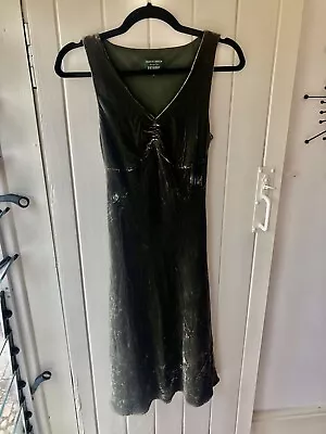 Marilyn Anselm For Hobbs Green Velvet Dress Size 8 • £25