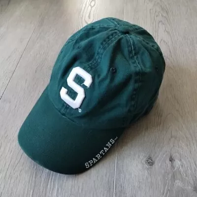 Michigan State Spartans Hat Baseball Cap Green White Fitted L S Logo Cotton NCAA • $9.59