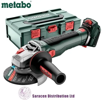 METABO CORDLESS ANGLE GRINDER WVB 18 LT BL 11-125 QUICK  125mm 18v - 613057840 • £195