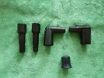 4 X VINTAGE  BAKELITE  Spark Plug Caps 1 Is KLG  1 Is Champion Other 2 No Brand • $24.89