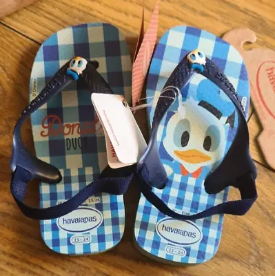 Havaianas Disney Flip Flops - Donald Duck - Size UK Baby 7 • £8.50