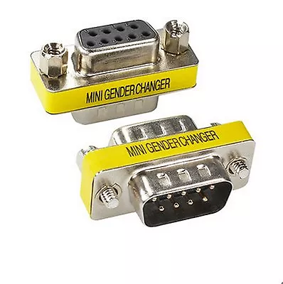 2 X 9 Pin RS-232 DB9 Male To Female Serial Cable Gender Changer Coupler Adapter • $6.99