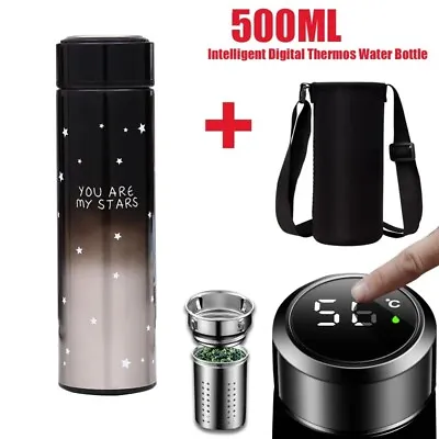 500ML Smart Digital Thermo Bottle Keeps Cold And Heat Thermal Water Cups Bottle • $19.74