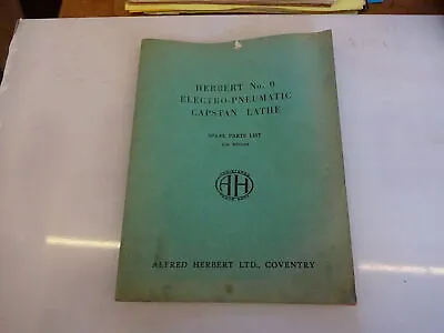 Alfred Herbert No.0 Capstan Lathe Spare Parts List • £30
