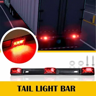 AUXITO Stainless Red LED ID Bar Light Truck Boat Trailer Marker Clearance Lights • £11.49