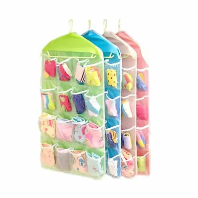 $5.80 • Buy 16 Hanging Bag Over Door Box Shoe Rack Hanger Tidy Hone Storage Organizer
