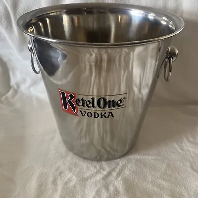 KETEL ONE 4 QT Bottle Chiller Metal Ice Bucket Stainless Steel 80s-90s Winco USA • $25