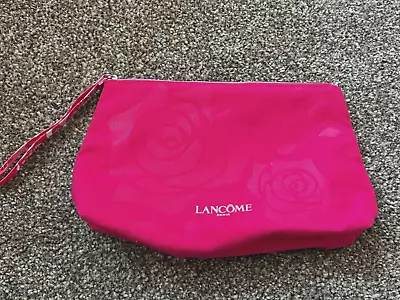 Lancome Make Up / Cosmetics Bag Pink With Floral Imprint • £4.99