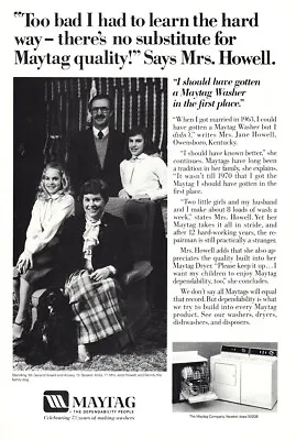 1982 Maytag: Mrs Howell Vintage Print Ad • $7.25