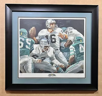 RAIDERS EAGLES - SUPER BOWL XV - Merv Corning Lithograph Signed & Numbered /950 • $249