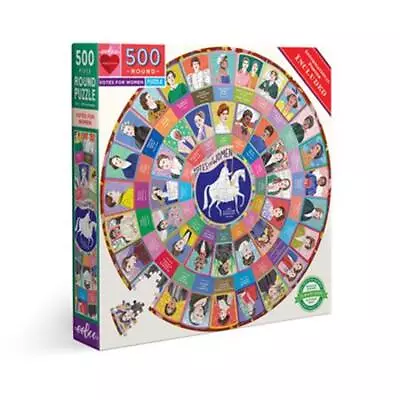 Votes For Women Round Puzzle 500 Piece - EeBoo • $47.65