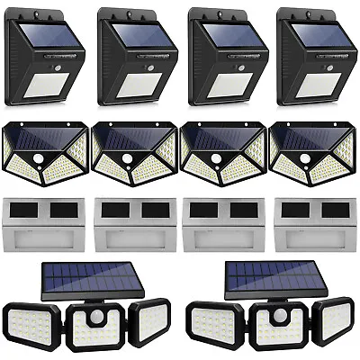 £13.99 • Buy Solar Power PIR Motion Sensor Wall Lights 100 LED Outdoor Garden Security Lamp