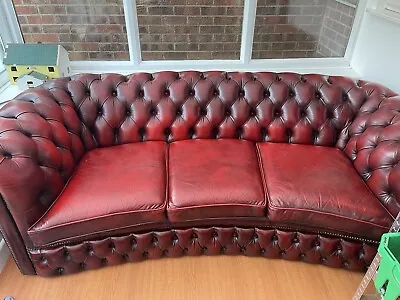 Vintage Chesterfield 3 Seater Sofa Oxblood  • £300