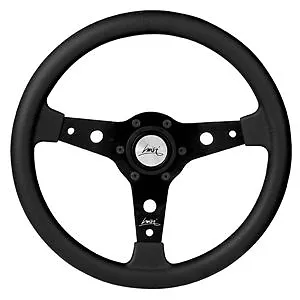 CLASSIC SPORT STEERING WHEEL 340mm 13.4  LUISI  FALCON  BLACK MADE IN ITALY • £69.90