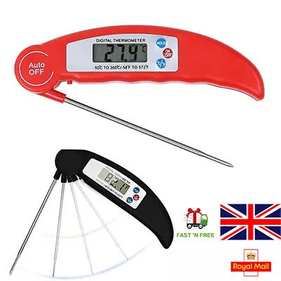 £5.89 • Buy LCD Digital Food Thermometer Probe Temperature Kitchen Cooking BBQ Meat Turkey