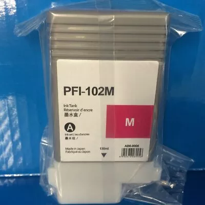 Set Canon Pfi-102 Mbk/c/m/y/bk Ink Cartridges Ipf500 Ipf600 Ipf605 Ipf610 Ipf650 • £149