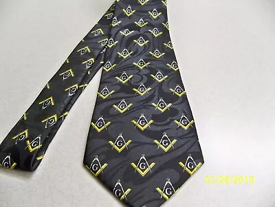 Brilliant Mason Masonic Blue Lodge Fraternal Men's Necktie New! #43 • $12.98