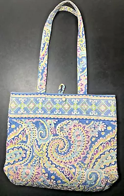 VERA BRADLEY Capri Blue Paisley Tote Bag - Shoulder Purse With Inside Pocket • $9.99