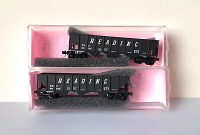 Set Of Two Reading Hoppers -  MDC With MTL Trucks (N Scale) • $18.99