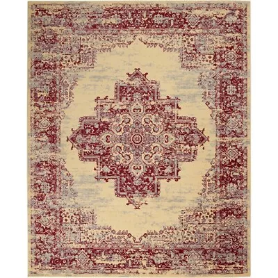 Nourison Grafix 8' X 10' Red And White Fabric Vintage Area Rug (8' X 10') • $112.58