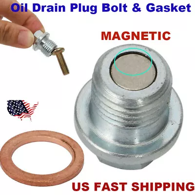 MAGNETIC Oil Pan Drain Plug Bolt & Seal Washer Kit (MDP541S) For Mercedes Benz • $10.99