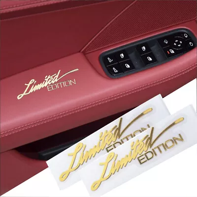 $3.72 • Buy 2PCS Gold Sticker Limited Edition Logo Emblem Badge Metal Decals Car Accessories