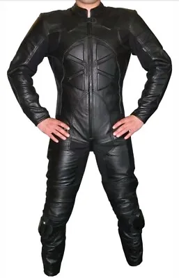 Motorcycle Black Leather Racing Suit Motorbike Riding Suit All Sizes Available • $349.73