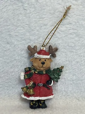 Marathon Station VTG 2001  Christmas Ornament Reindeer Santa Coat Bells Tree • $11.95