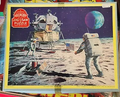 Victory Wood Jigsaw Puzzle First Men On The Moon 7004 TP3 G.J. Hayter • $29.99