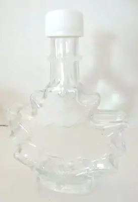 Maple Leaf Shaped Bottle Glass Syrup Empty Bottle With Lid - 4 Oz - EUC • $5.95