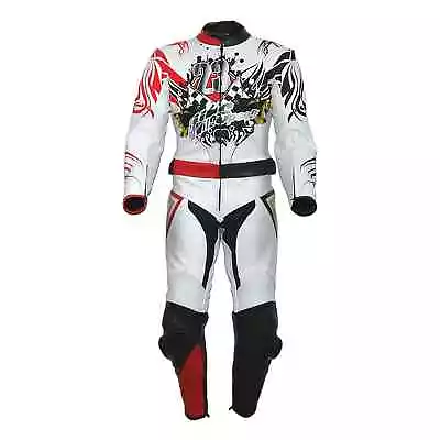 Men Motorcycle Riding Leather Suit White • $299.99