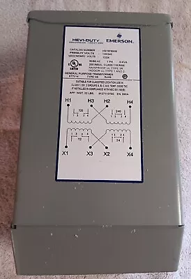 Emerson HS1F500B Hevi-Duty GP Transformer  0.5 KVA LVGP HS 60 HZ 120/240 12/24 • $125