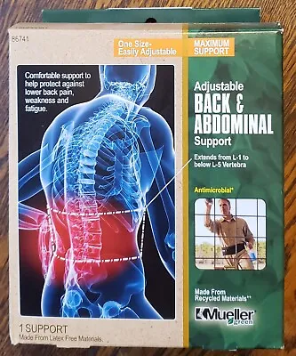 Mueller Green Adjustable Back And Abdominal Support Black One Size Fits Most • $27