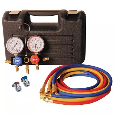 R-134A/R-1234YF DUAL MANIFOLD GAUGE SET IN CASE FJC6855 Brand New! • $205.03