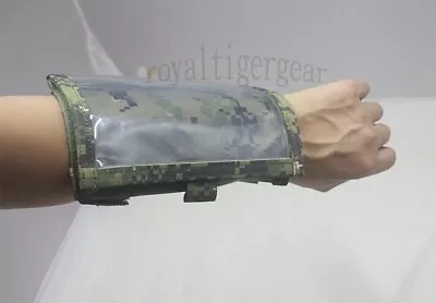 FLYYE Tactical Arm Band Wrist Map Holder Pouch – AOR2 Navy Seal Woodland Camo • $26