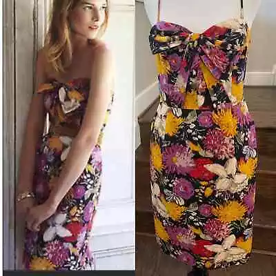Anthropologie MOULINETTE SOEURS  Tropical Floral Jacquard Dress SZ 6 • $35