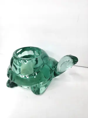 Vintage Indiana Green Glass Turtle Votive Candle Holder USA • $7.20