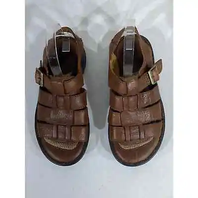 Born Mens Joshua Fisherman Sandals Brown Leather Size US 8 • $31.94