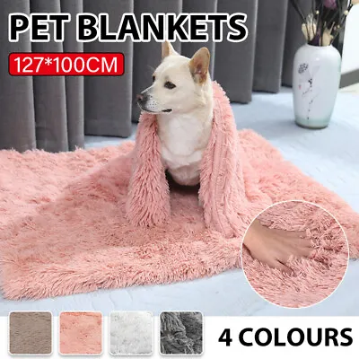 Dog Blanket Pet Cat Mat Puppy Warm Soft Plush Washable Reusable Calming Bed AU • $20.83