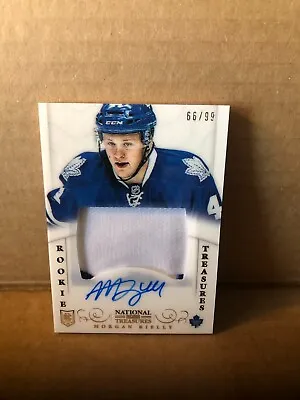 2013-14 Panini National Treasures #188 Morgan Rielly JSY AU RC 66/99 • $106.71