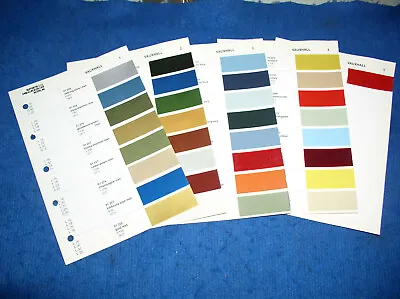 5 X Spies Rear Color Cards Vauxhall 60/70 Years Paint Colour Chart 60/70s • £12.95