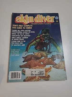 Skin Diver Magazine Scuba Diving Complete Dive Guide Hawaii Vintage March 1984 • $9.49