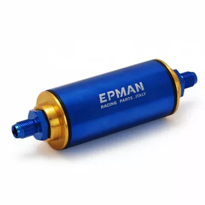 Universal High Pressure Performance Flow Fuel Filter W/100 Micron AN8 Blue • $21.99