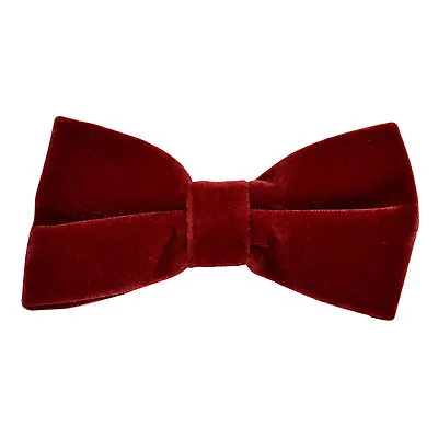 Luxury Dark Red Velvet Bow Tie • £11.99