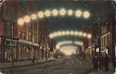 $19.95 • Buy Night View Main Street Norfolk Virginia VA Store Signs 1911 Postcard
