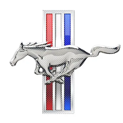 18  Mustang Tri-Bar Logo 3M Perforated Unobstructed View Window Decorative Decal • $39.99