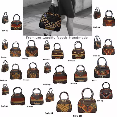 Handmade Leather And Kilim Women's Handle Bags 806-28 • $99